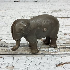 Late 19Th Century Cast Iron Walking Elephant Toy