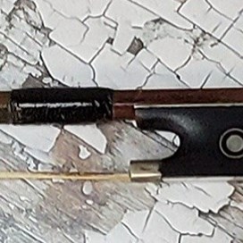 A German Silver Mounted Violin Bow, Stamped Germany