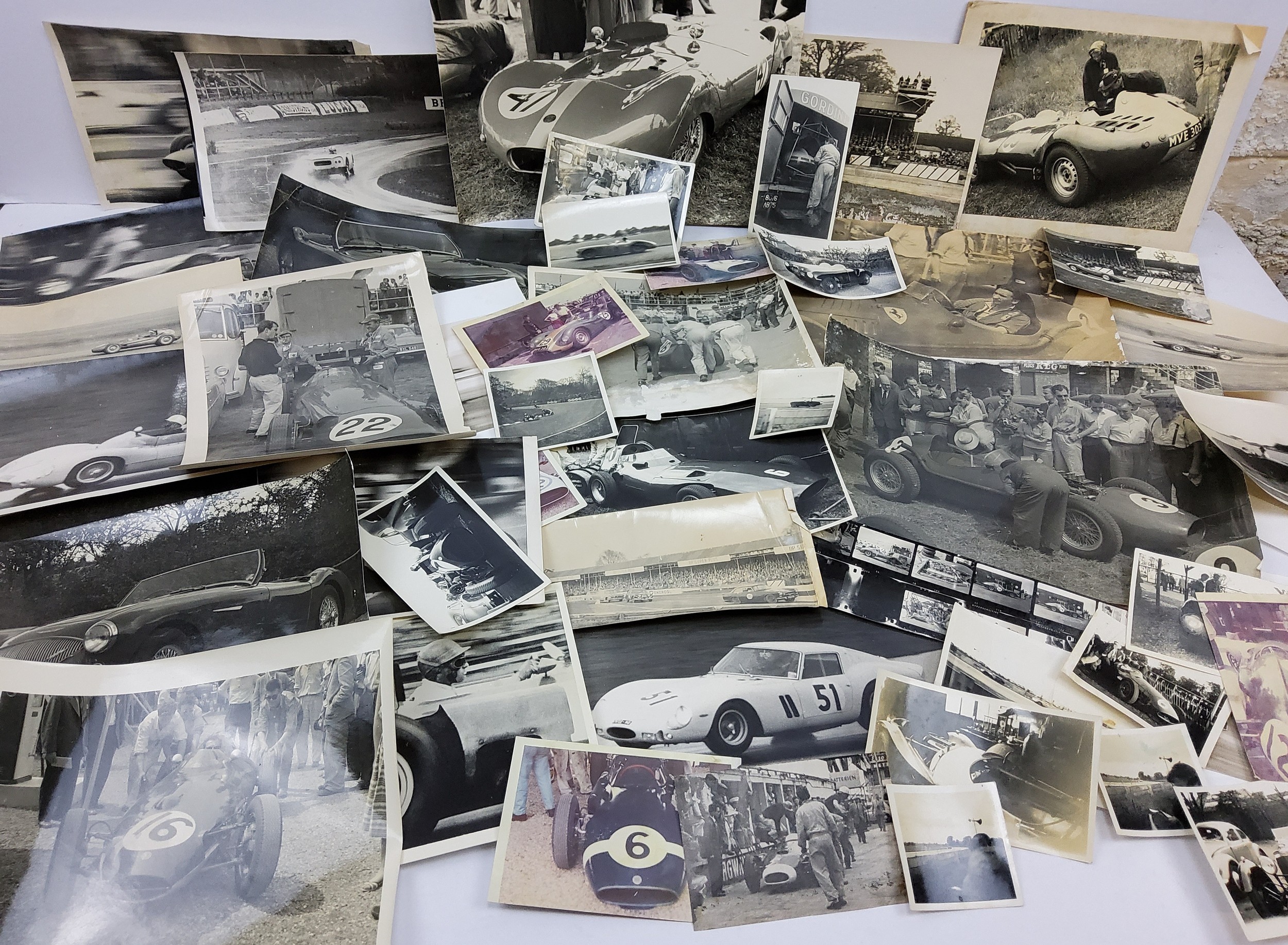 Interesting Archive Of Photographic Prints Including Mike Hawthorn 1953 Ferrari 246 1953 British GP