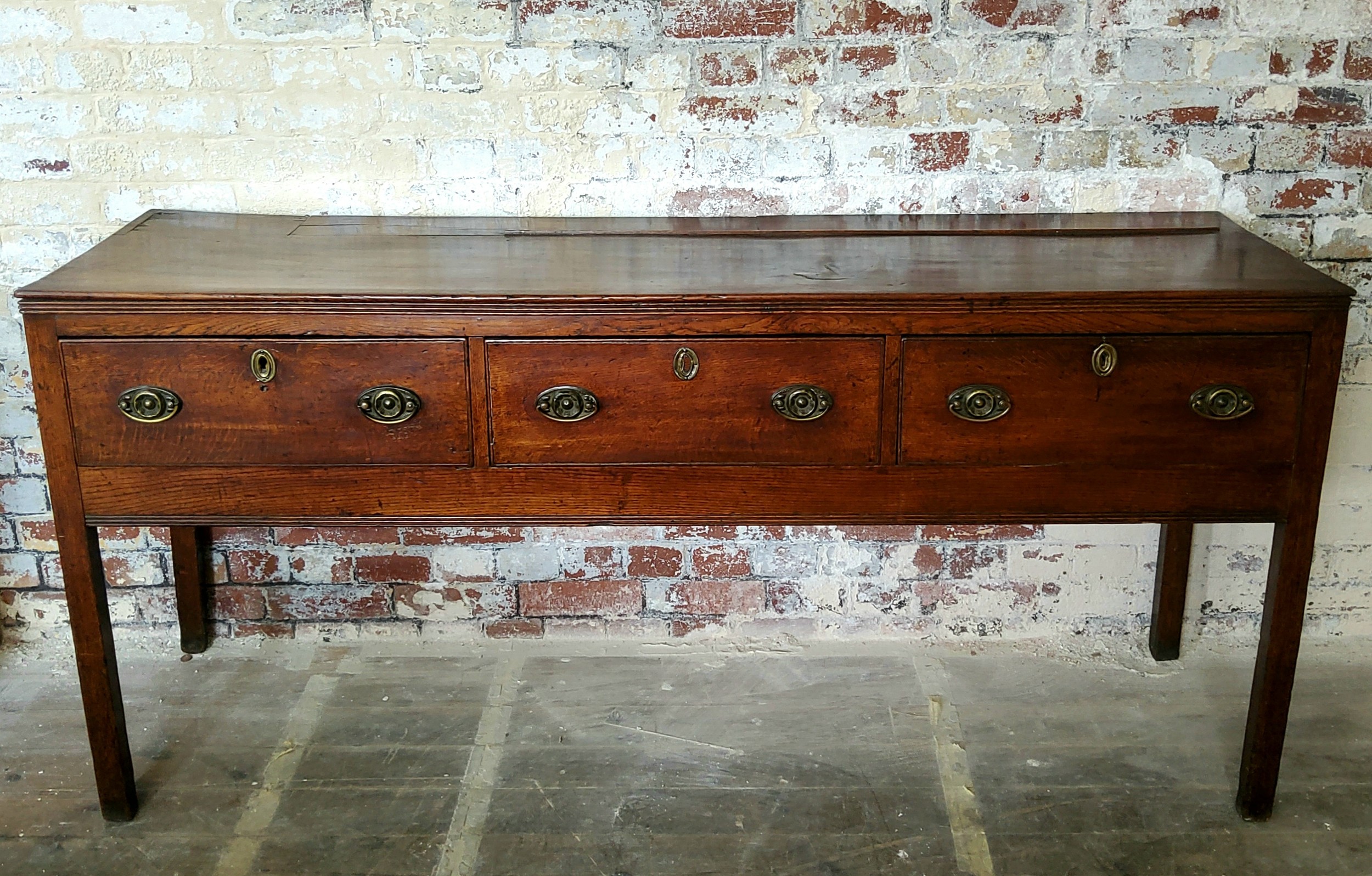 An 18Th Century Country House Oak Dresser Base